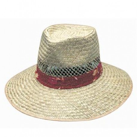 Straw Hats - Natural Straw Hat with Green Under – S-M-L-XL