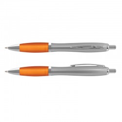 Plastic Promotional Pens - Vistro Silver Barrel Plastic Pen