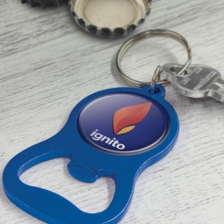Metal Keyrings - Chevron Bottle Opener Key Ring