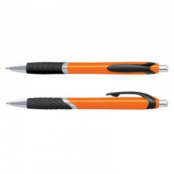 Plastic Promotional Pens - Jet Coloured Barrel Plastic Pen