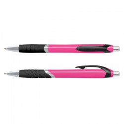 Plastic Promotional Pens - Jet Coloured Barrel Plastic Pen