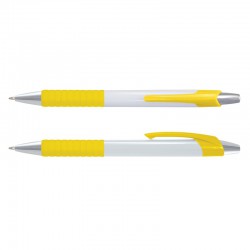Plastic Promotional Pens - Cleo White Barrel Plastic Pen