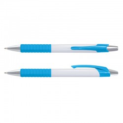 Plastic Promotional Pens - Cleo White Barrel Plastic Pen