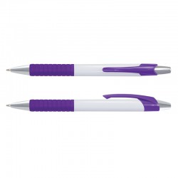 Plastic Promotional Pens - Cleo White Barrel Plastic Pen