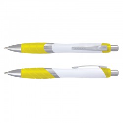 Plastic Promotional Pens - Borg Pen - White Barrel