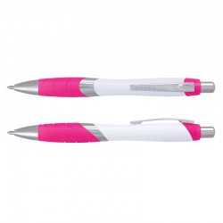 Plastic Promotional Pens - Borg Pen - White Barrel