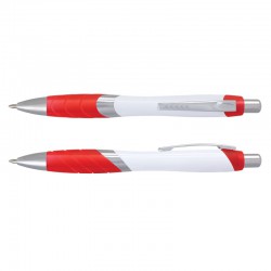 Plastic Promotional Pens - Borg Pen - White Barrel