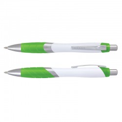 Plastic Promotional Pens - Borg Pen - White Barrel