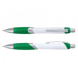 Plastic Promotional Pens - Borg Pen - White Barrel