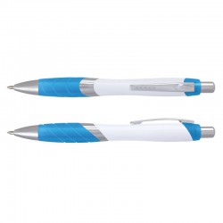 Plastic Promotional Pens - Borg Pen - White Barrel