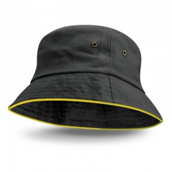 Wide Brim Hats - Bondi Bucket Hat - Coloured Sandwich Trim