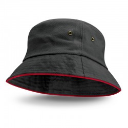 Wide Brim Hats - Bondi Bucket Hat - Coloured Sandwich Trim