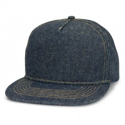 Caps - Denim Flat Peak Cap