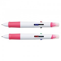 Plastic Promotional Pens - Tetra Highlighter Plastic Pen