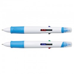 Plastic Promotional Pens - Tetra Highlighter Plastic Pen