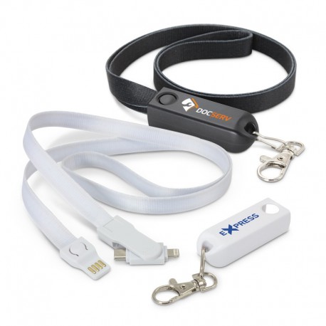 Custom Printed Lanyards - Artex 3-in-1 Charging Lanyard