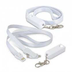 Custom Printed Lanyards - Artex 3-in-1 Charging Lanyard