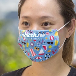 Portable Headphones - Reusable Face Mask Full Colour - Small