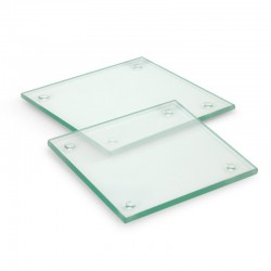 Coasters - Venice Glass Coaster Set of 2 - Square