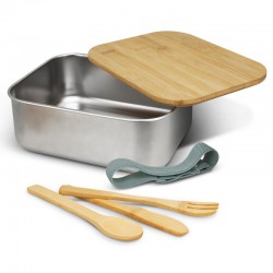 Homeware Products - Stainless Steel Lunch Box with Cutlery