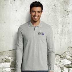 Men's Promotional Polo Shirts - SOLS Perfect Mens Long Sleeve Polo