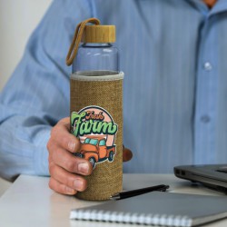 Drink Bottles - Eden Glass Bottle - Natural Sleeve - 600ml
