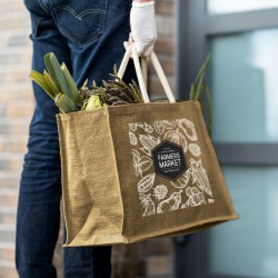 Calico & Jute Bags - Torino Starch Jute Tote Bag