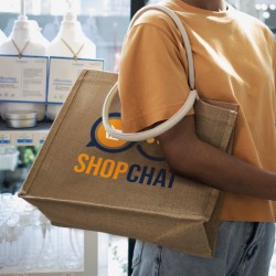Calico & Jute Bags - Modena Starch Jute Tote Bag