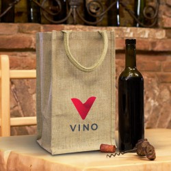 Wine Holders & Carriers - Jute Four Bottle Wine Carrier