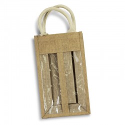 Wine Holders & Carriers - Serena Jute Double Wine Carrier