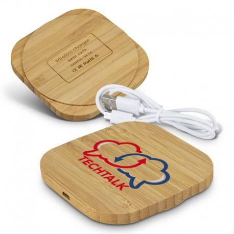Shopping Tote Bags - Vita Bamboo Wireless Charger - Square