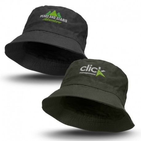 Wide Brim Hats - Oilskin Bucket Hat