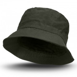 Wide Brim Hats - Oilskin Bucket Hat