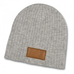 Beanies - Nebraska Heather Cable Knit Beanie With Patch