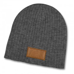 Beanies - Nebraska Heather Cable Knit Beanie With Patch