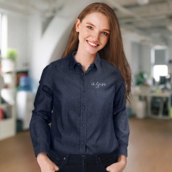 Ladies Corporate Shirts - TRENDSWEAR Chester Womens Denim Shirt