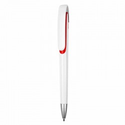 Plastic Promotional Pens - Tahlia White Plastic Pen