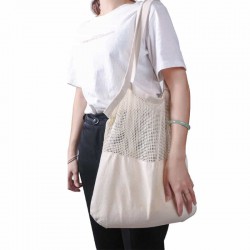 Cotton & Calico Tote Bags - Jamaica Mesh Calico Tote Bag