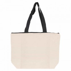 Cotton & Calico Tote Bags - Colouring Calico Zip Shopper