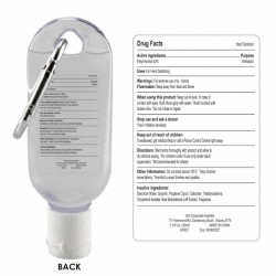 Hand Sanitisers - 30ml Gel Hand Sanitiser with Carabiner