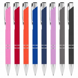 Metal Promotional Pens - Euroauz Rubberised Metal Pen