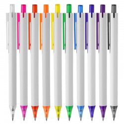 Plastic Promotional Pens - York White Plastic Pen