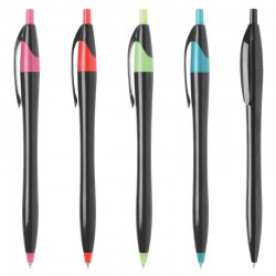 Plastic Promotional Pens - Oracle Black Plastic Pen