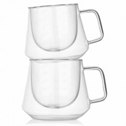 Reusable Coffee Cups - Glass - Diamond Glass Coffee Cup 230ml