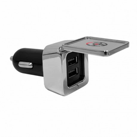Phone & Tablet Chargers - Dual Square Metal Car Charger