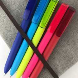 Plastic Promotional Pens - Flow F2 P-GOM30 Plastic Pen