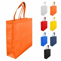 Non Woven Bags - Laminated Non Woven Bag with Large Gusset