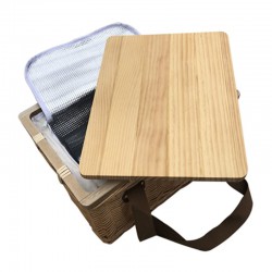 Picnic Sets - Gold Coast Wicker Picnic Cooler Basket(square)