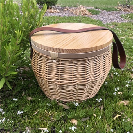 Picnic Sets - Scotch Wicker Picnic Cooler Basket(round)