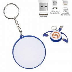 Metal Keyrings - Charging Cable Key Ring